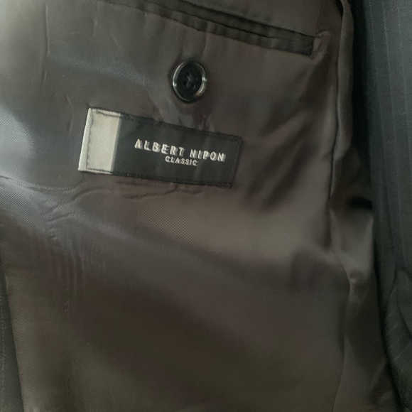 Black and Blue pinstripe suit - Picture 2 of 3